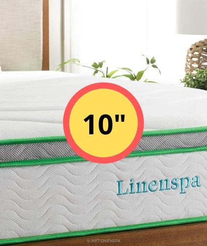 Linenspa 10 Inch Latex Hybrid Mattress